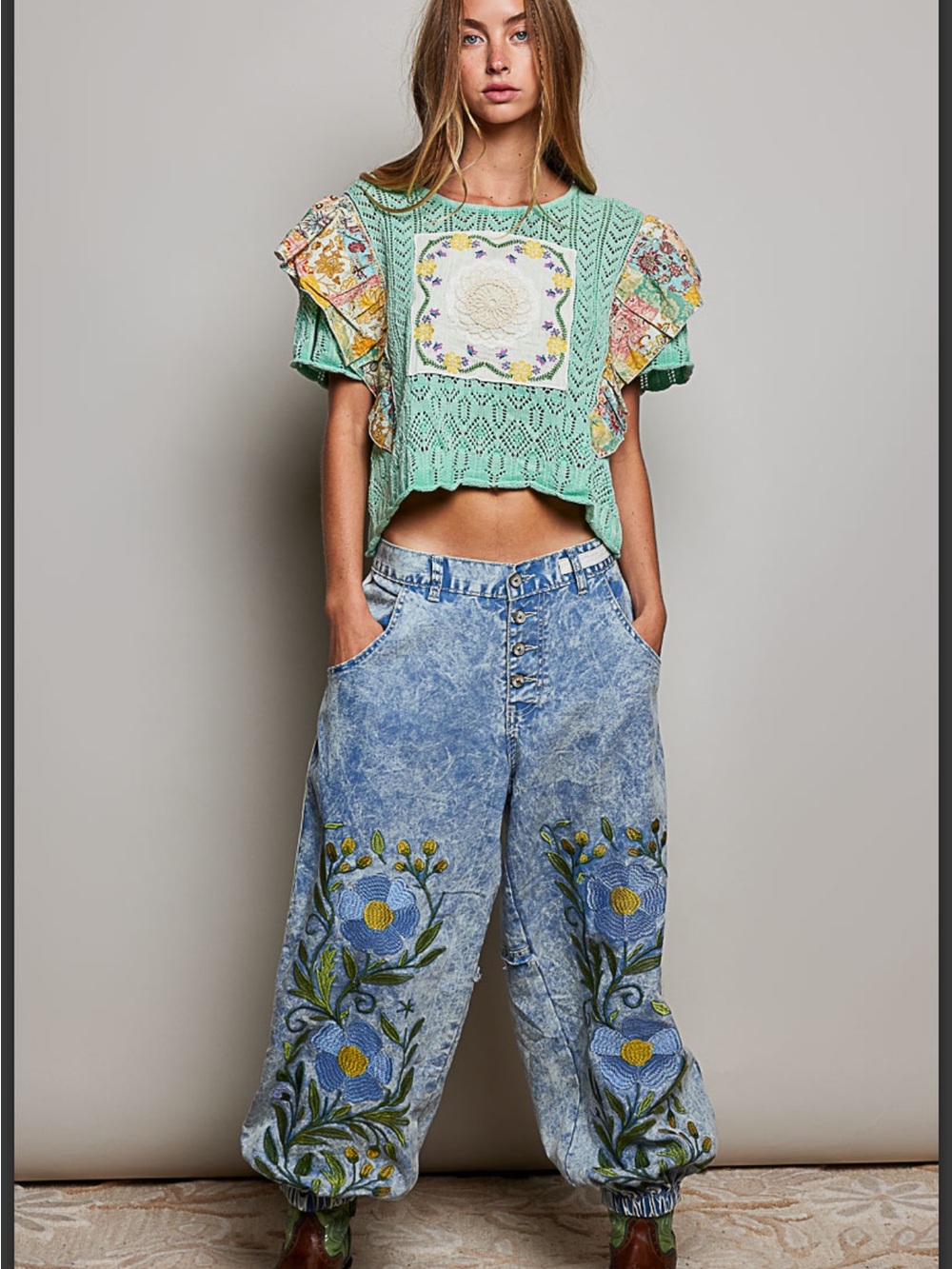 Pol Embroidered Jogger Jeans - Picture 2 of 11